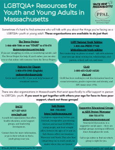 LGBTQIA+ Resources for Youth and Young Adults in Massachusetts RV
